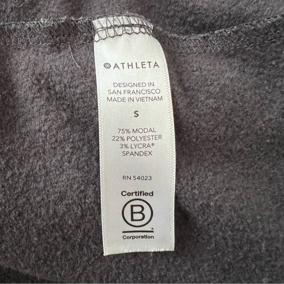 Athleta Purana Wrap hooded top heather charcoal gray long sleeve 486073 - Picture 8 of 8